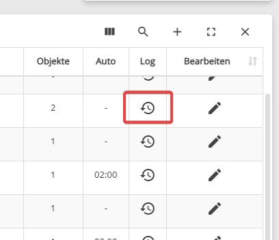 Log Symbol Berichte