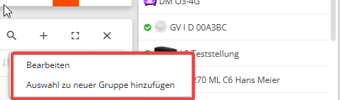 Kontextmenü Gruppe erstellen