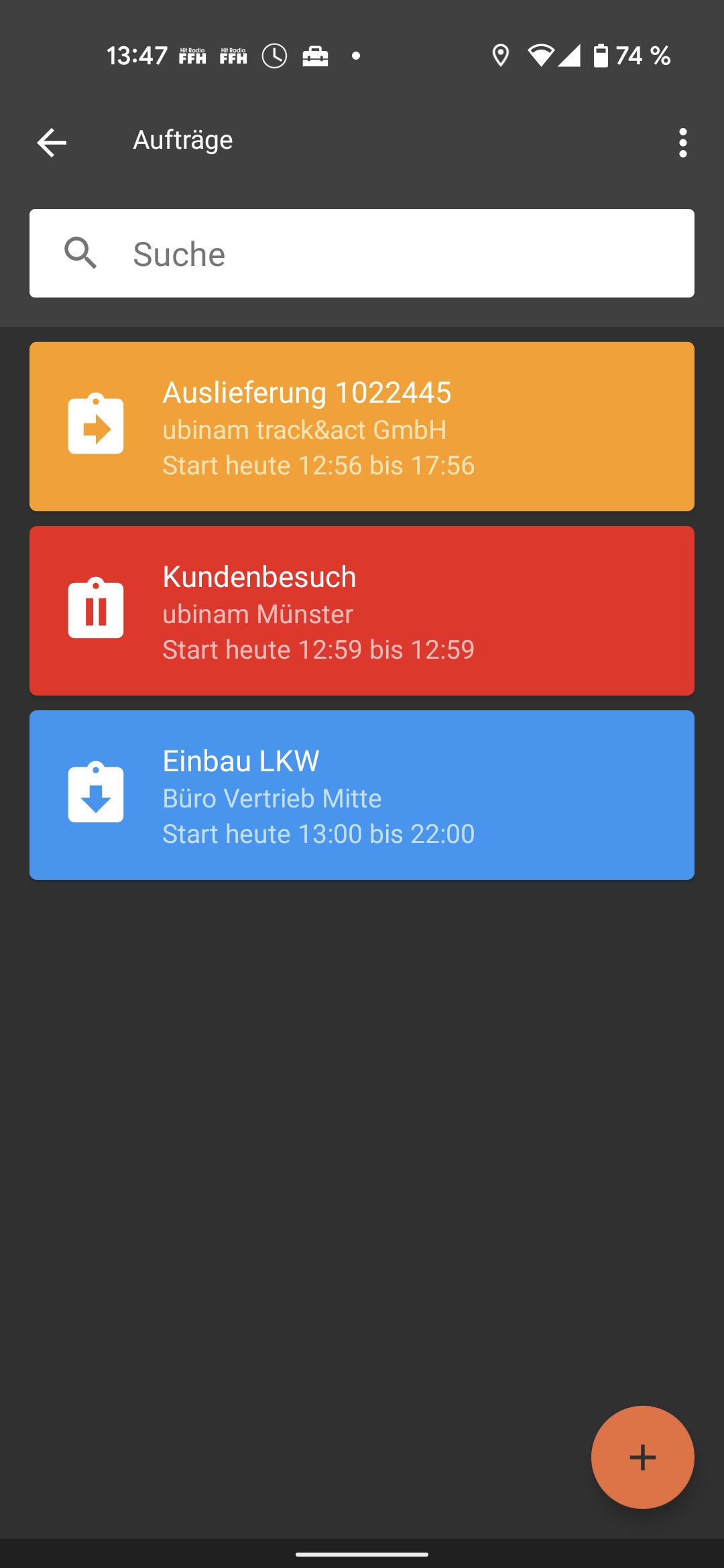 Auftragsliste